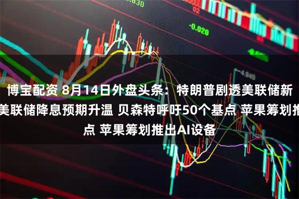 博宝配资 8月14日外盘头条：特朗普剧透美联储新主席进展 美联储降息预期升温 贝森特呼吁50个基点 苹果筹划推出AI设备